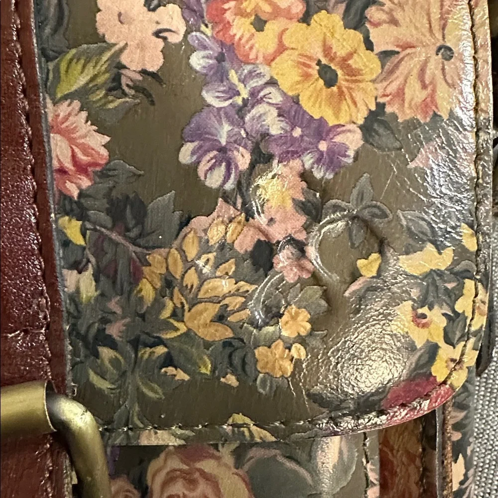 Patricia Nash Floral Brown Crossbody Bag - Picture 4 of 7